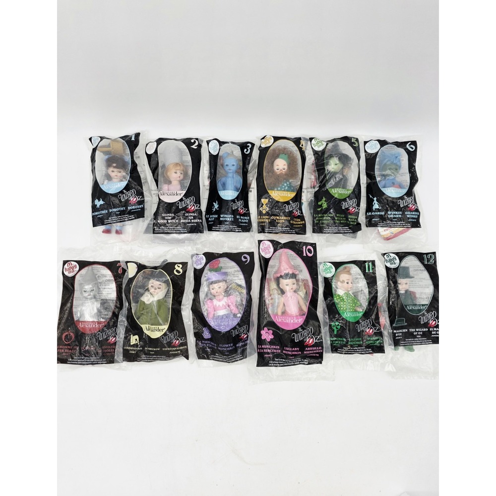 McDonald's Happy Meal Wizard of Oz Madame Alexander 2008 Complete 1-12 Set NEW